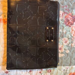 Kate Spade Black Embossed Pouch
